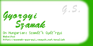 gyorgyi szamak business card